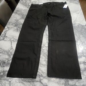 H&M Men's 42x34 Black button-fly straight leg jeans